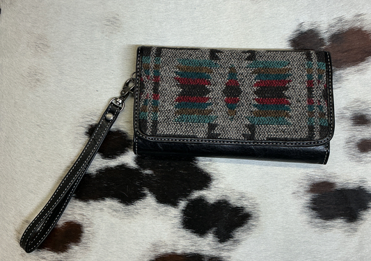Ladies Clutch Wallet w/Tapestry Cover