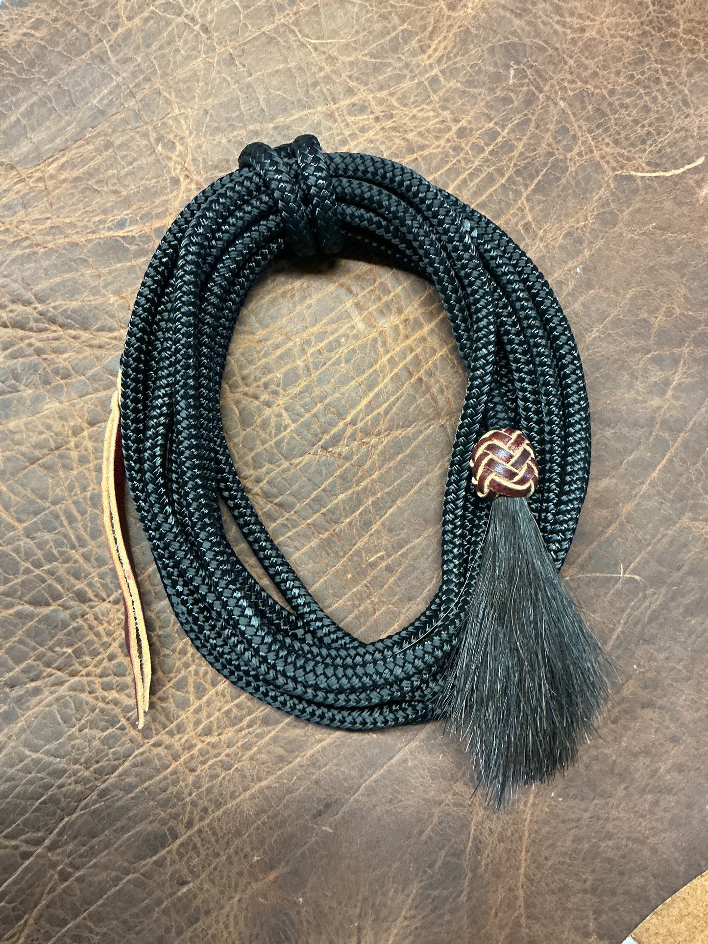 Braided Nylon Get Down w/Leather Button & Tassel
