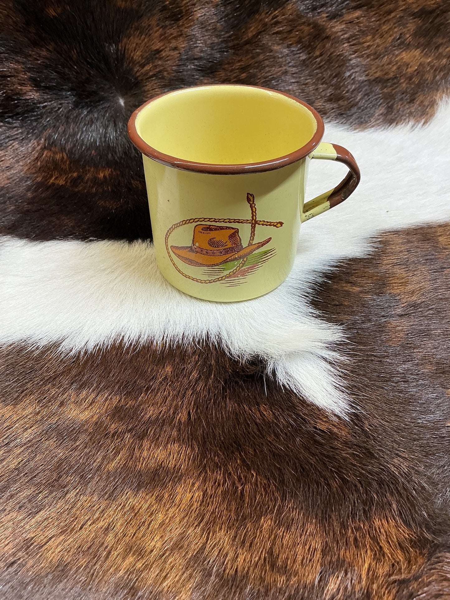 Vintage Monterrey Western Ware Enamelware Cup