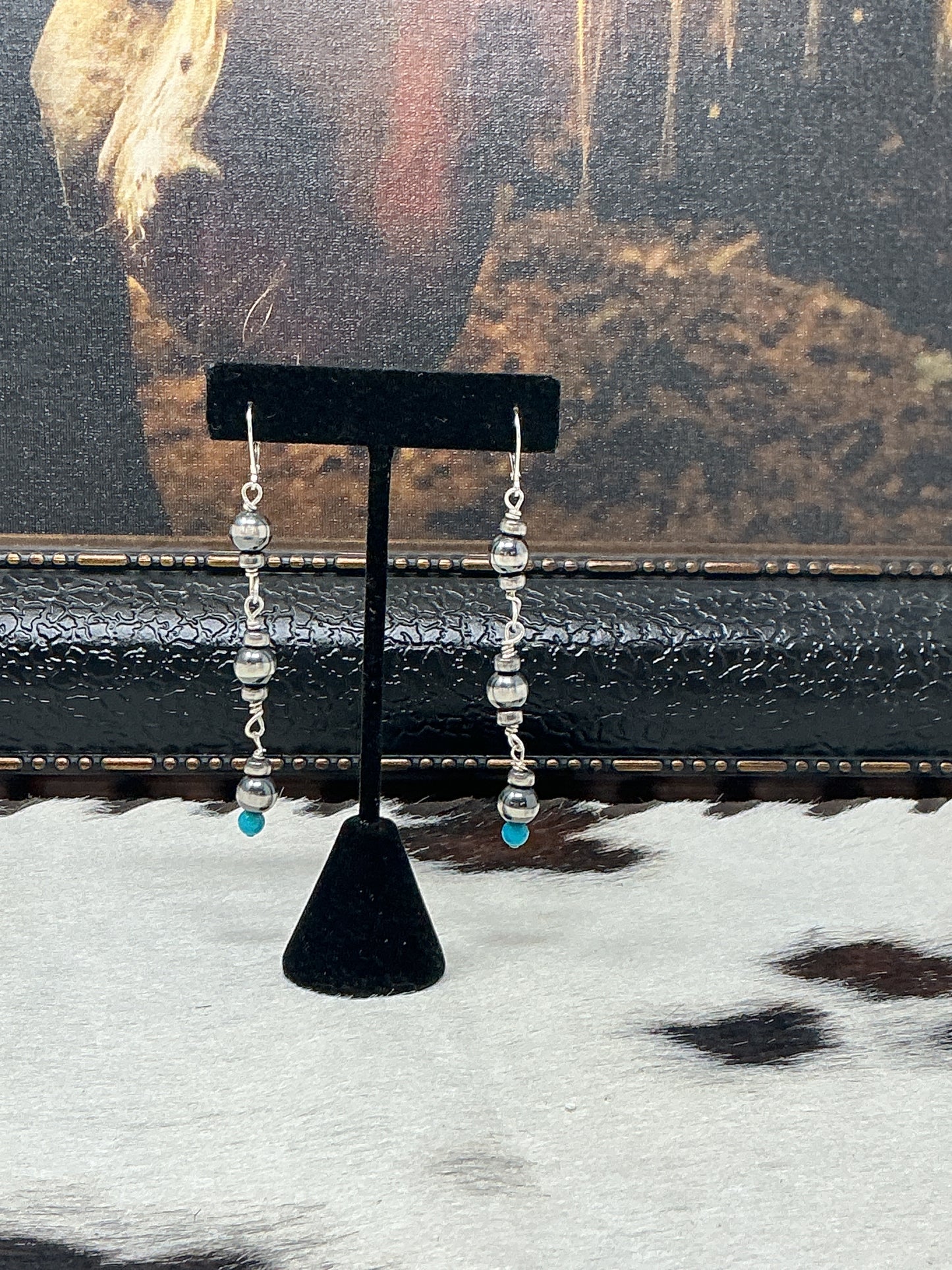 Navajo Pearl Dangle Earrings