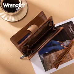 Wrangler Western Floral Tooled RFID Wallet