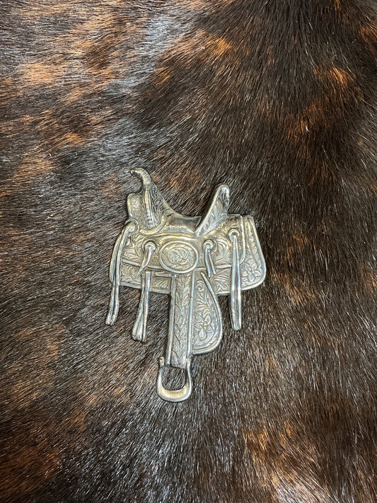 Vintage Sterling Silver Saddle Pin
