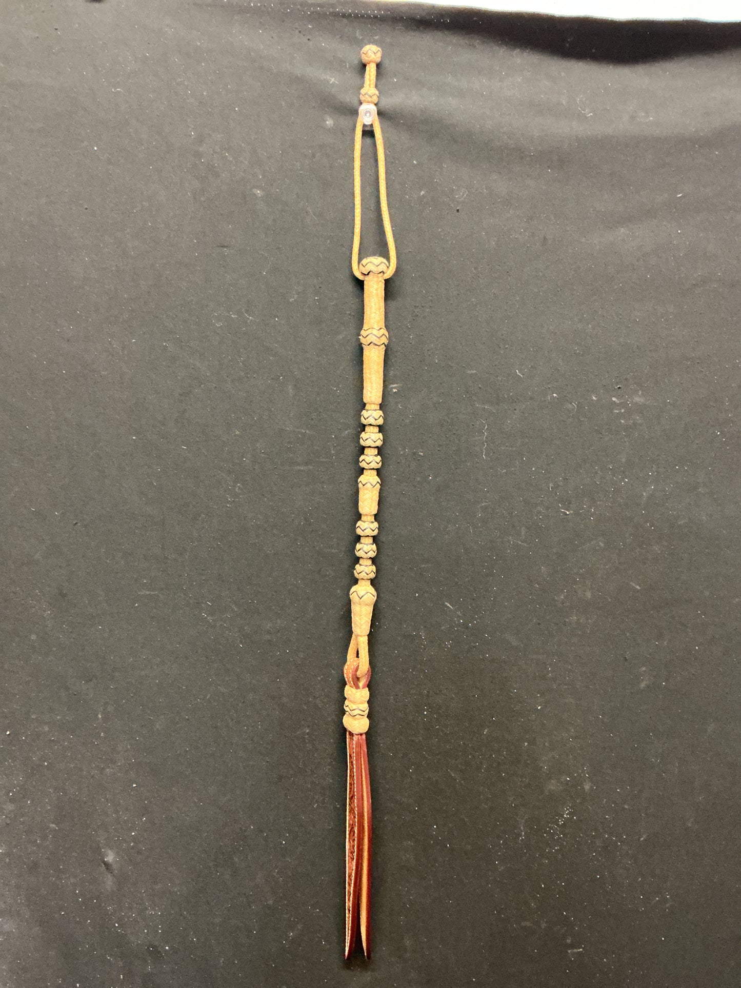 54 Plait 15" Accented Rawhide Quirt