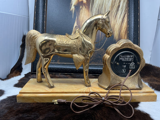Vintage Horse Clock ( Works)