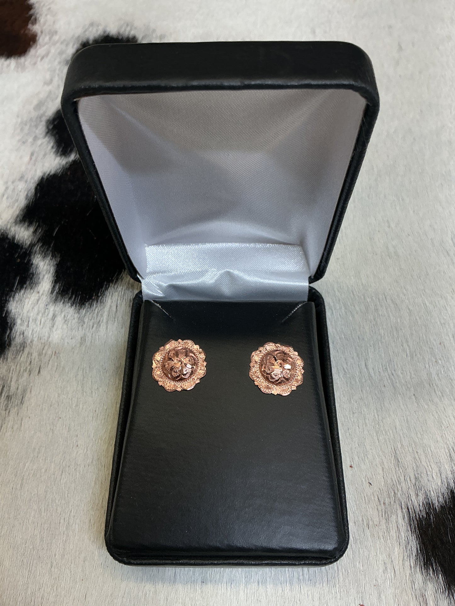 Copper Concho Earrings