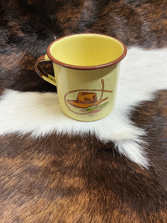 Vintage Monterrey Western Ware Enamelware Cup