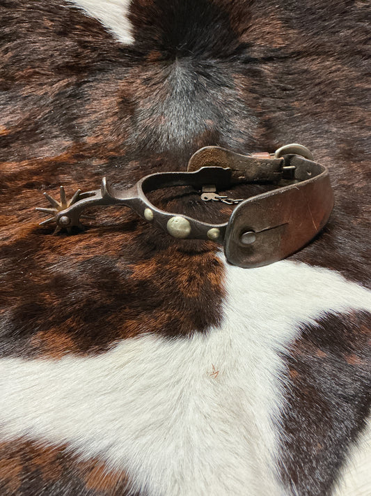 Vintage Buerman Spurs w/Heel Chains & Strap