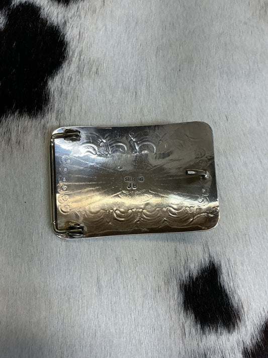 Sterling Silver w/Turquoise Stone Belt Buckle