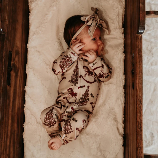 Rocking Around the Christmas Tree Folding Feet Jammies