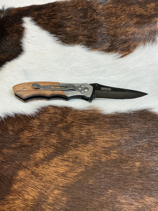 Single Blade Folding Knife - B/B Wood Handle