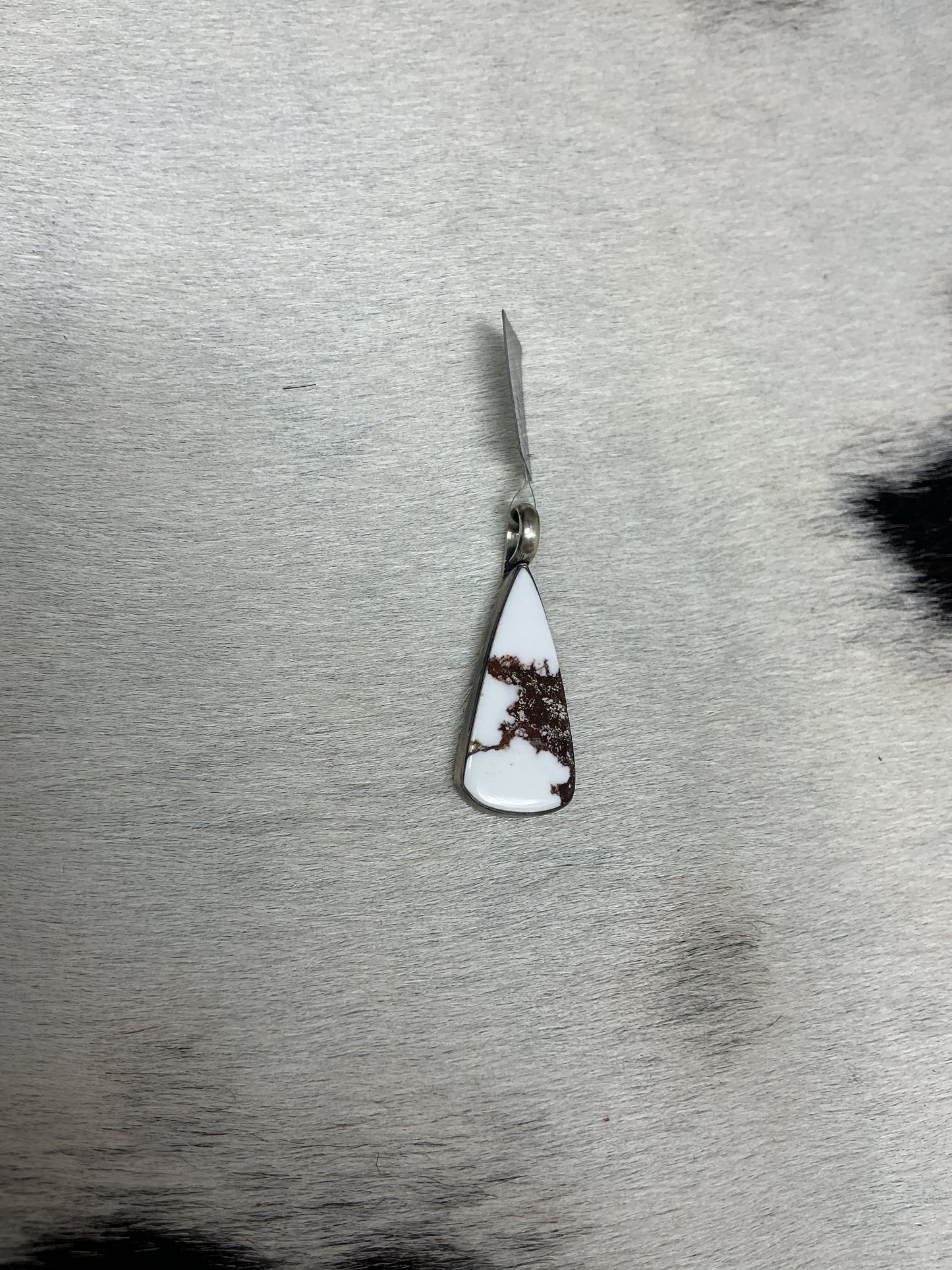 White Buffalo Teardrop Pendant