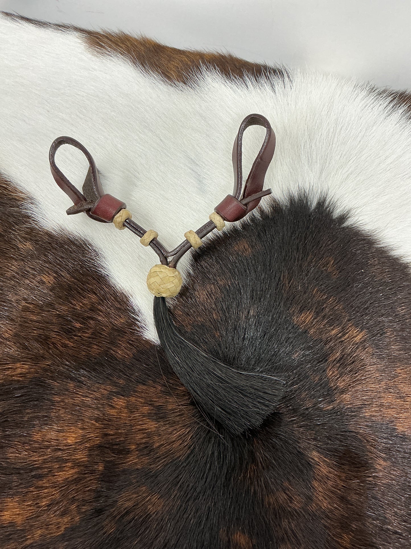 Pony Curb Strap w/Rawhide Buttons & Tassel