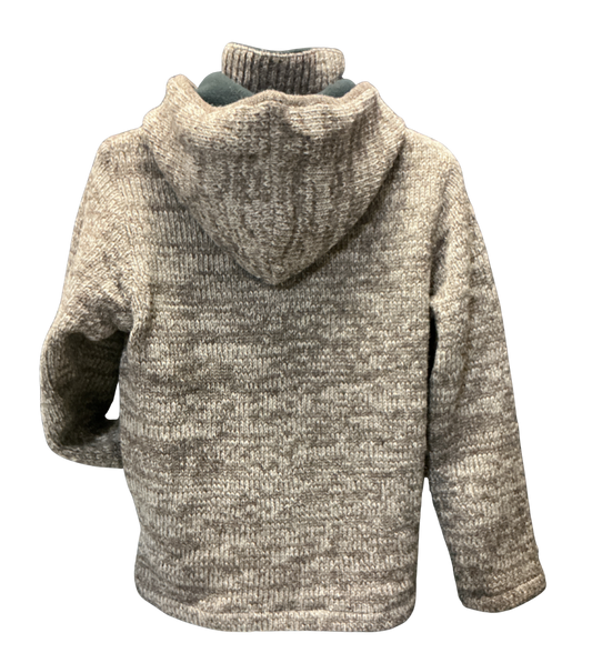 Brown Mix Sweater w/Hood