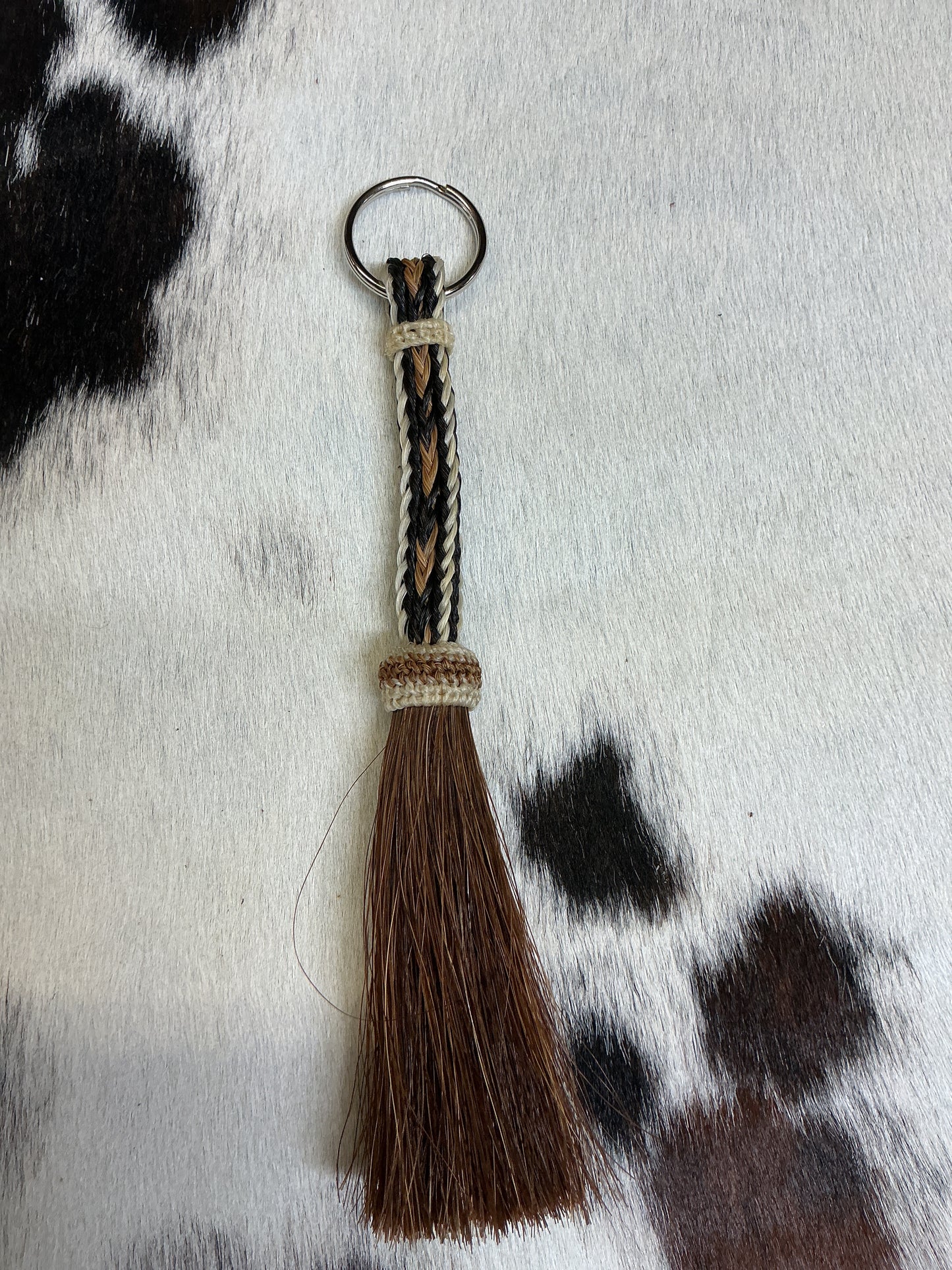 Flat Braided Horsehair Keychain
