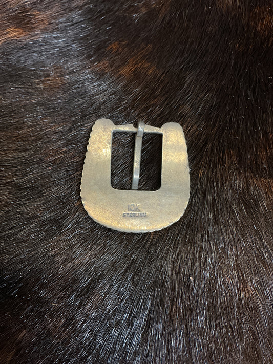 Vintage Sterling 1/2" Buckle Set w/10K Gold