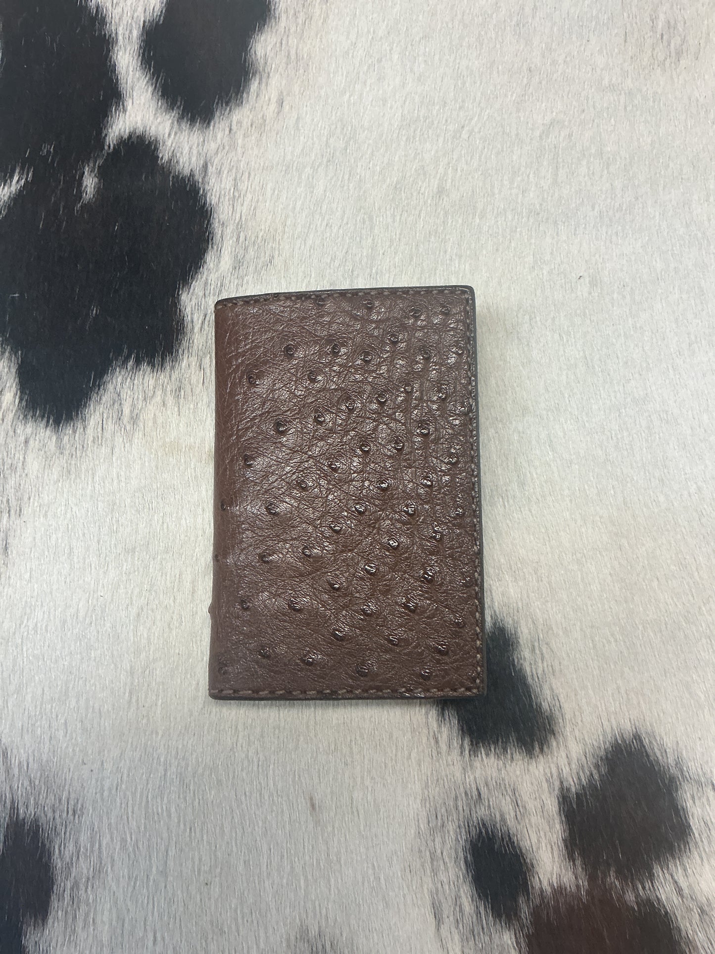 Ostrich Leather Cardholder Wallet