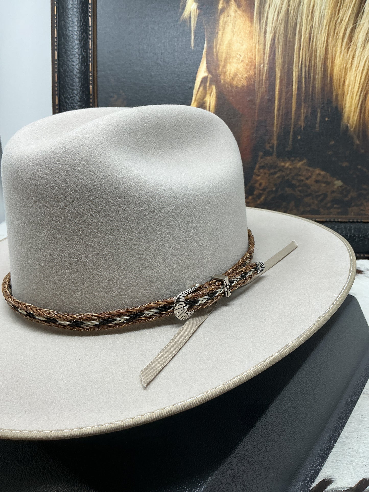 Braided Horsehair Hatband w/Buckle