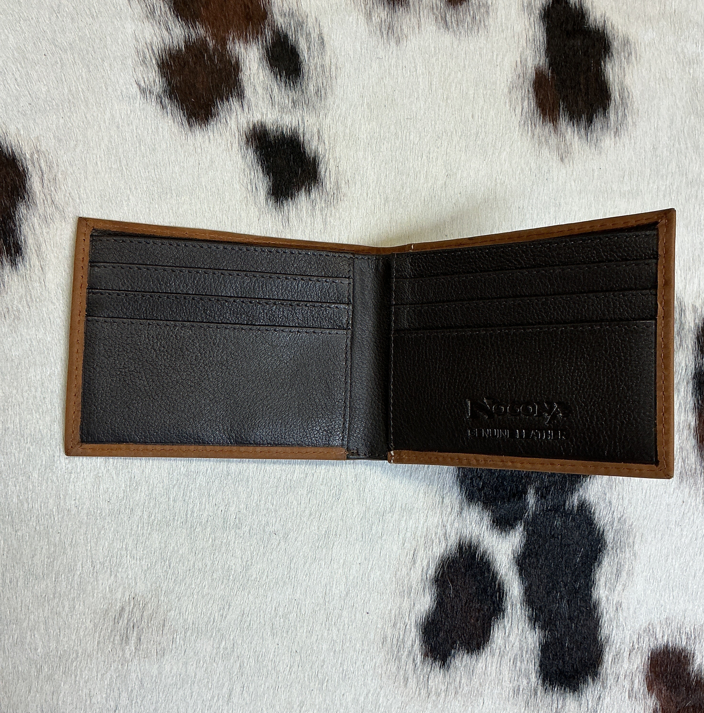 Bi-Fold Floral Carved Wallet