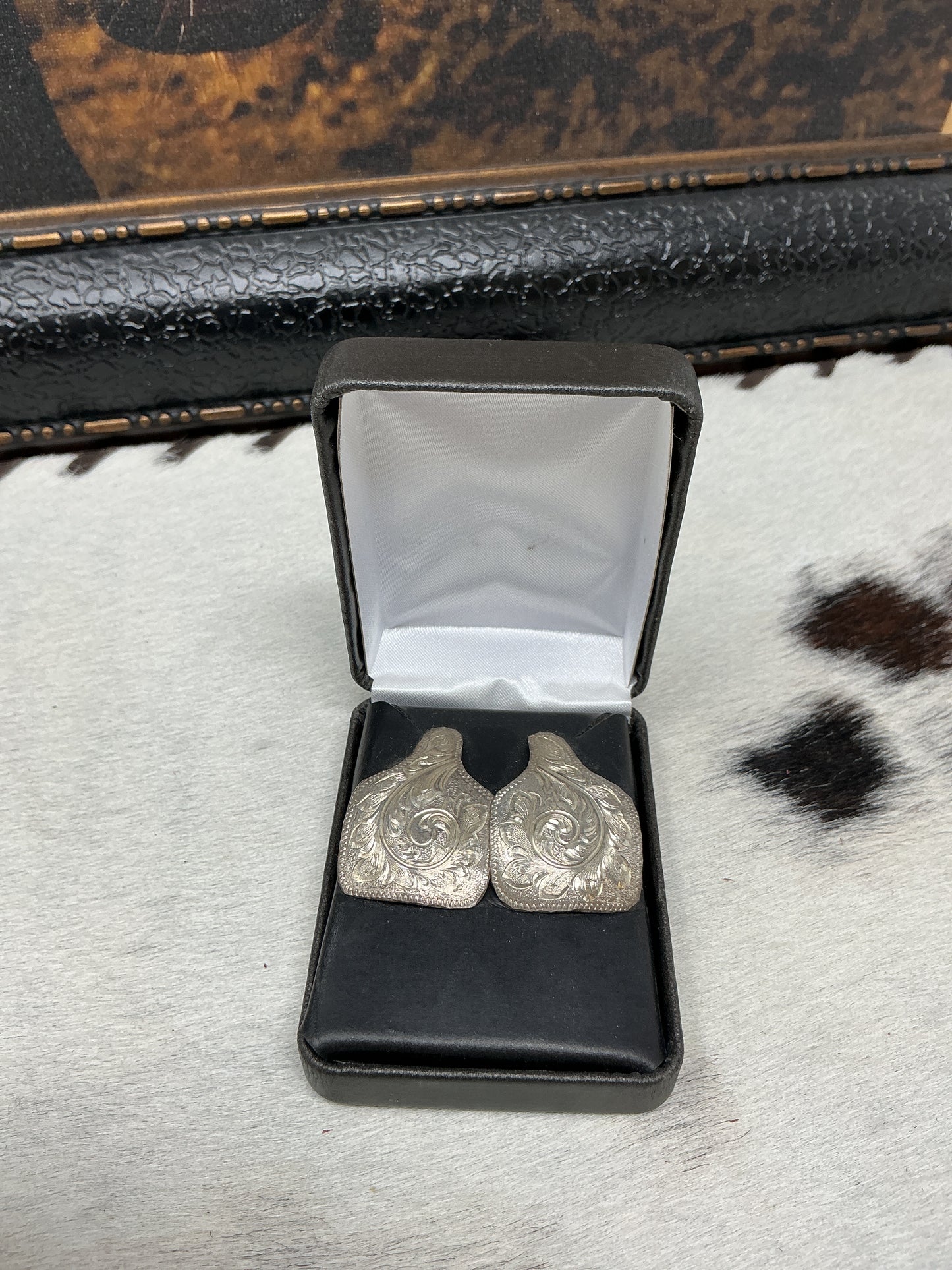 Sterling Silver Ear Tag Earrings