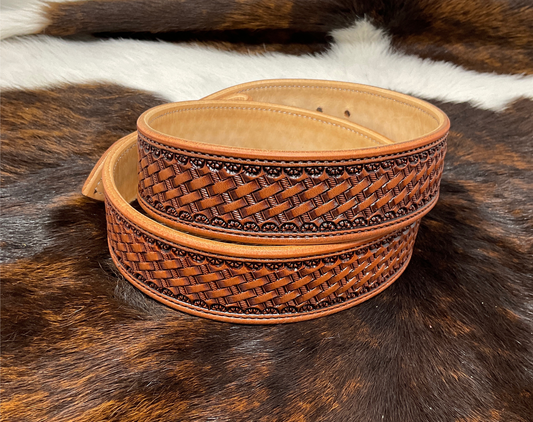 Heritage Ranch Basket Stamped Belt