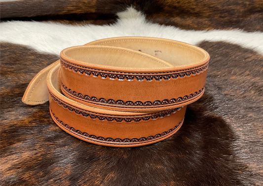 Heritage Ranch Border Stamped Belt