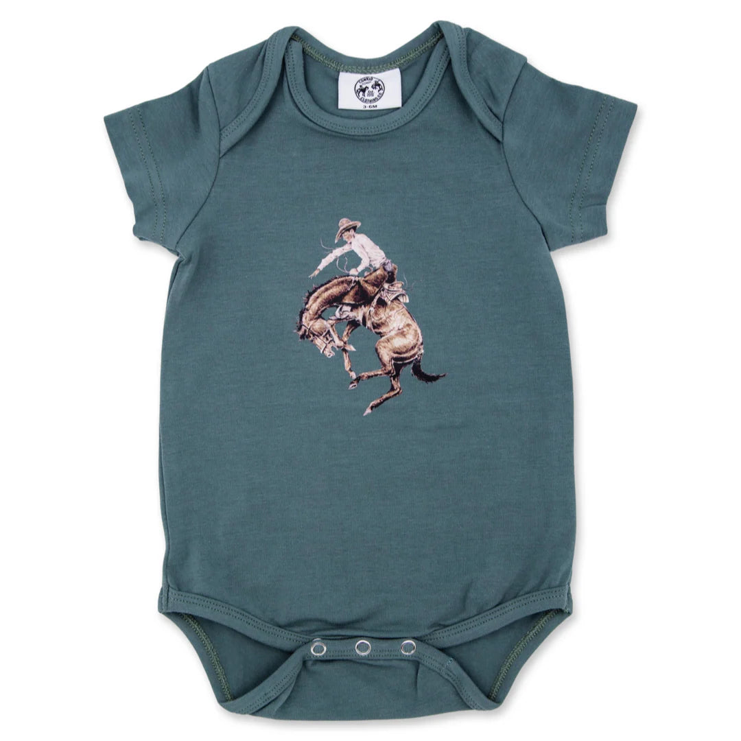 Teal Bronc Onesie