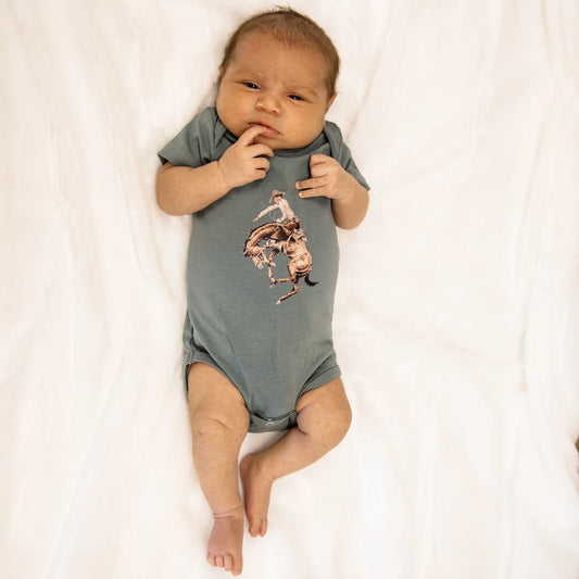 Teal Bronc Onesie