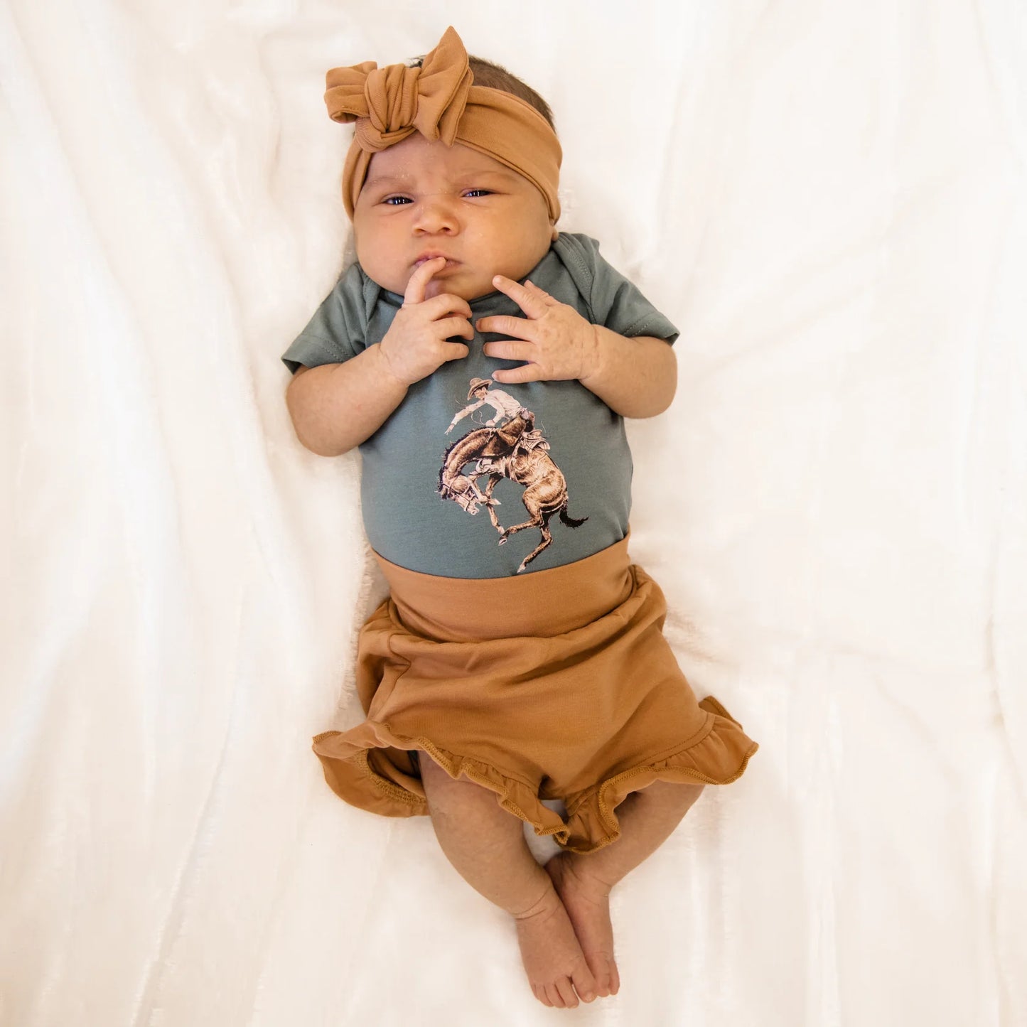 Teal Bronc Onesie