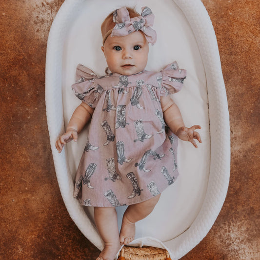 Dusty Rose Boots Dress