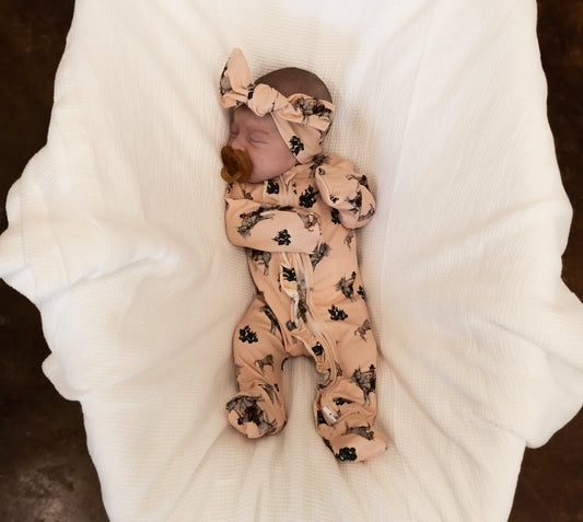 Western Unicorn Ruffled Folding Feet Jammies