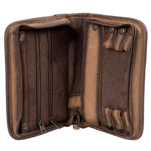 COWHIDE KELLIE TRAVEL JEWELRY CASE