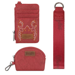 Wrangler Embroidered Dual Pouch Wristlet