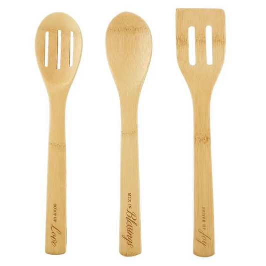 Bamboo Spoon Set- Love, Blessed, Joy