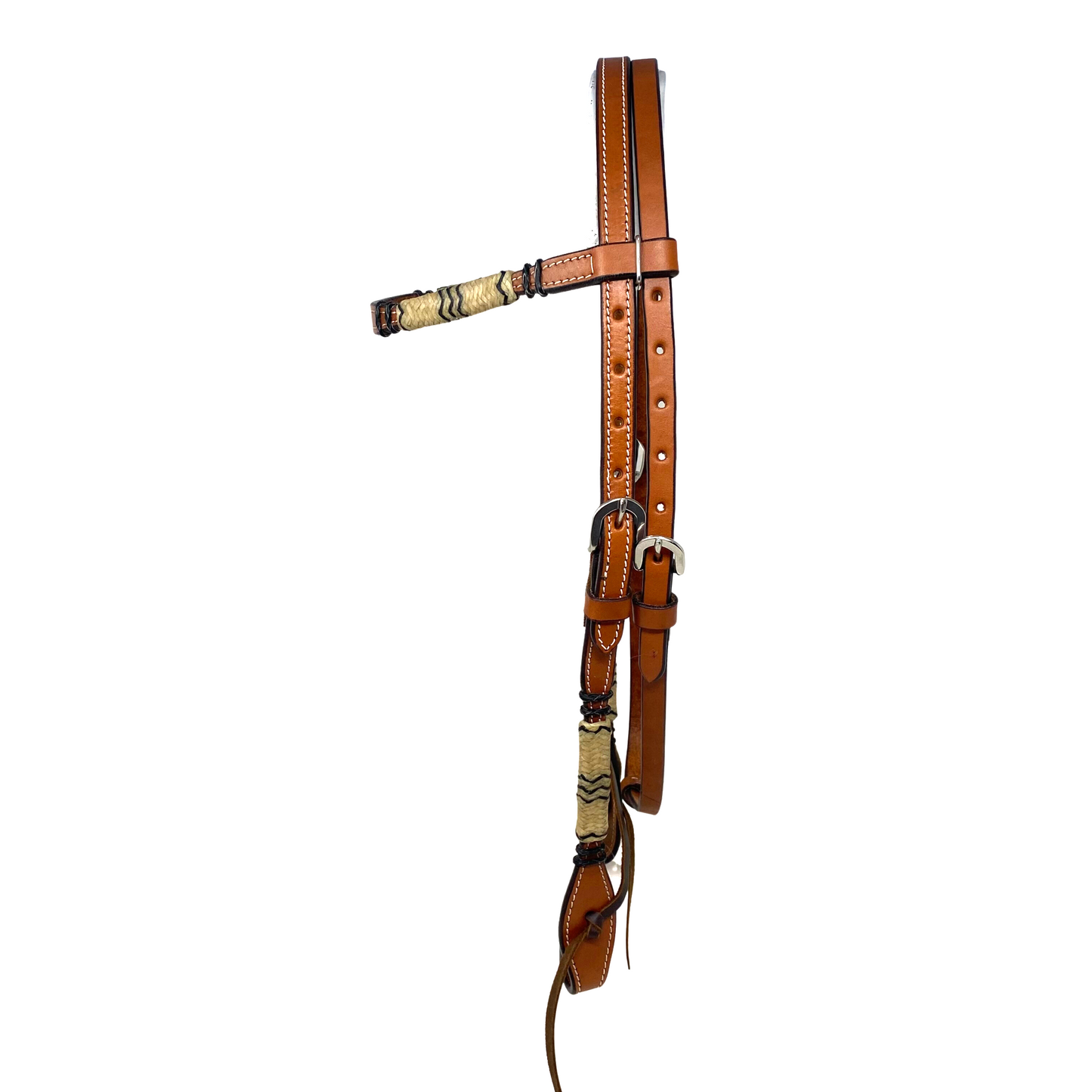 Browband with Rawhide