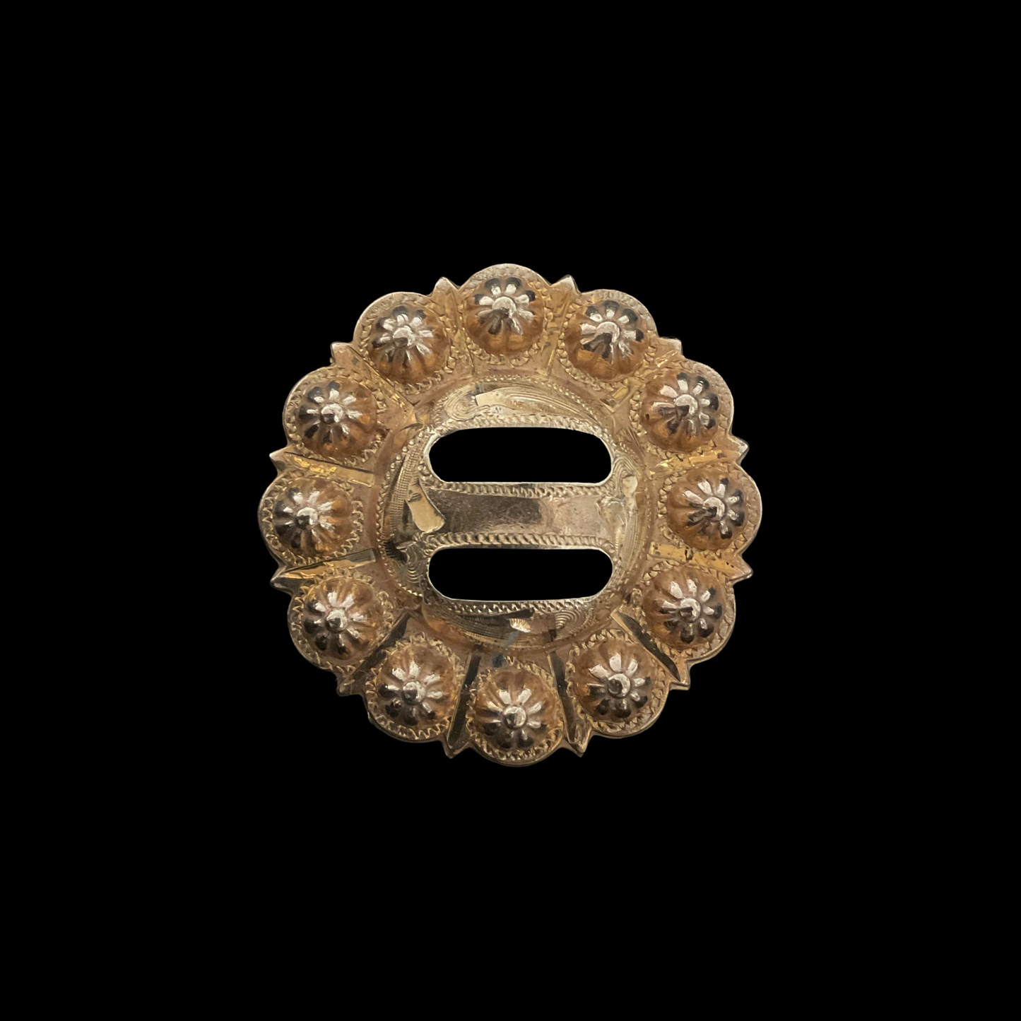 Yuma Berry Slotted Concho- Brass