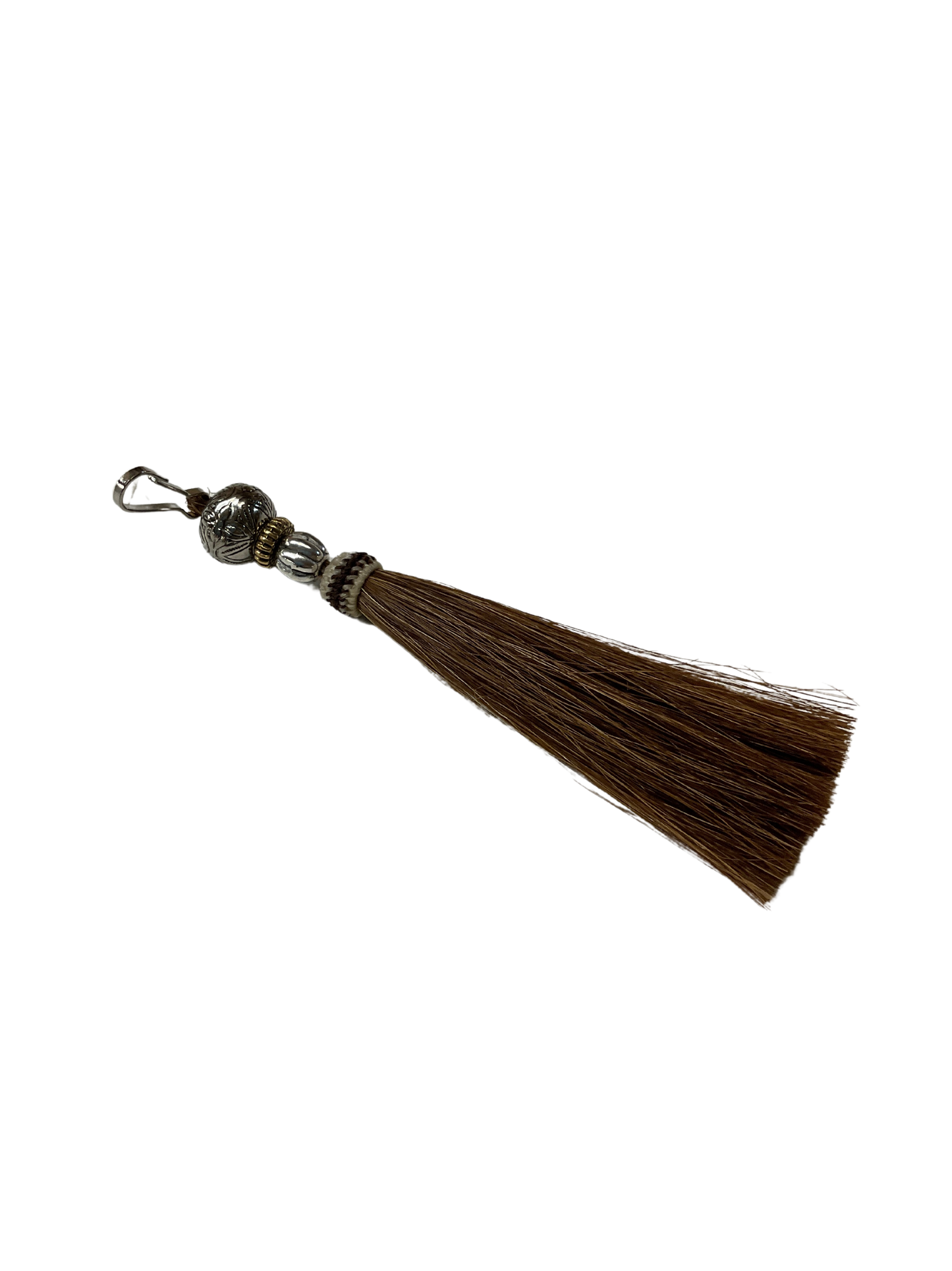 Horse Hair Tassel w/Beads Zipper Pull