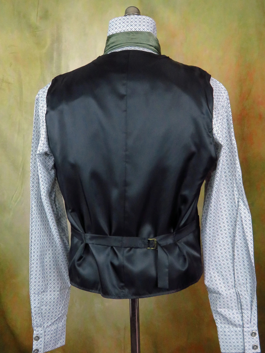 Rust Blue Green Brocade Vest