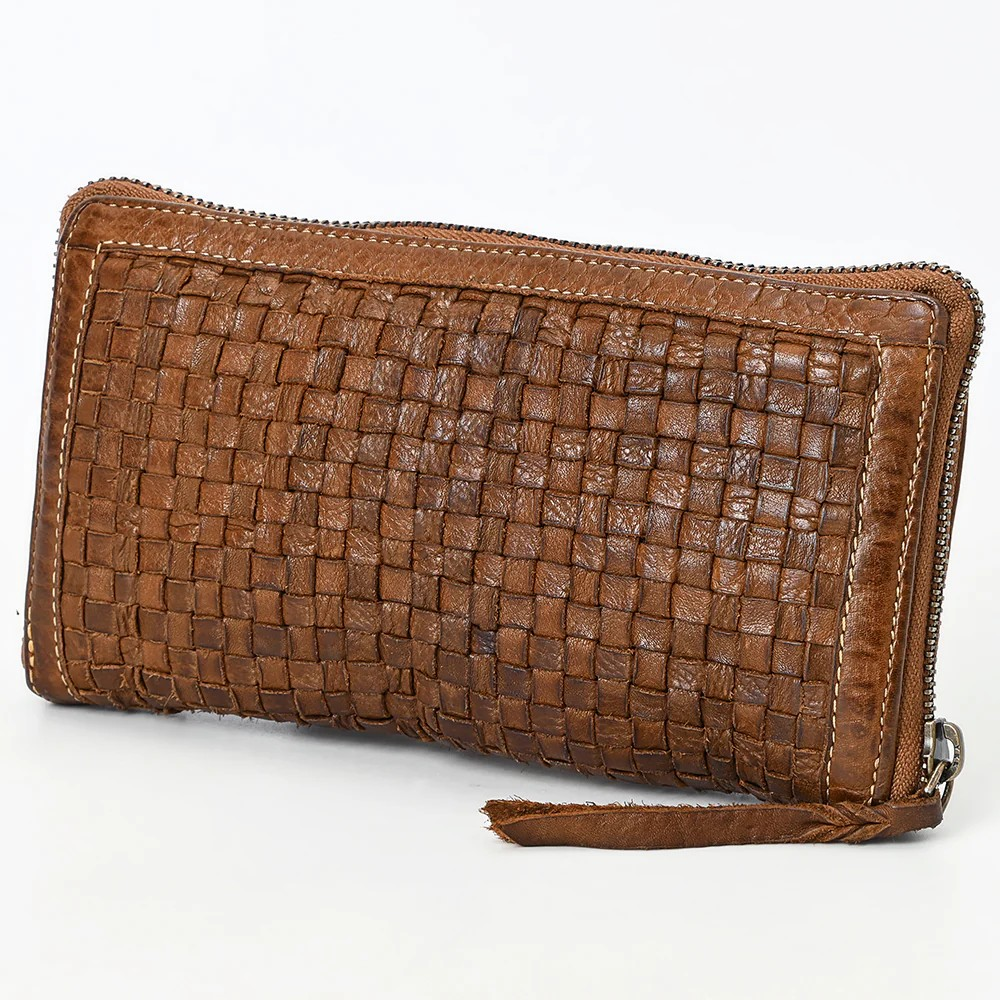 Woven Leather Wallet