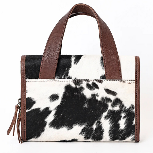 Cowhide Tri-fold Travel Jewelry Case