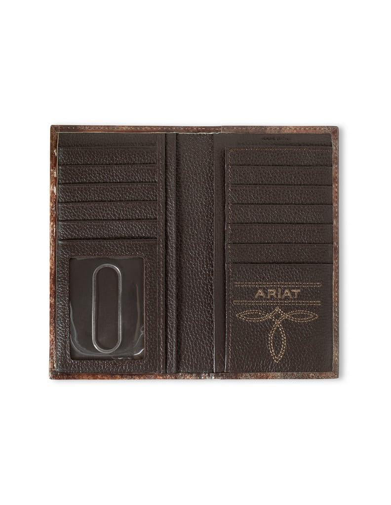 Ostrich w/Floral Design Wallet