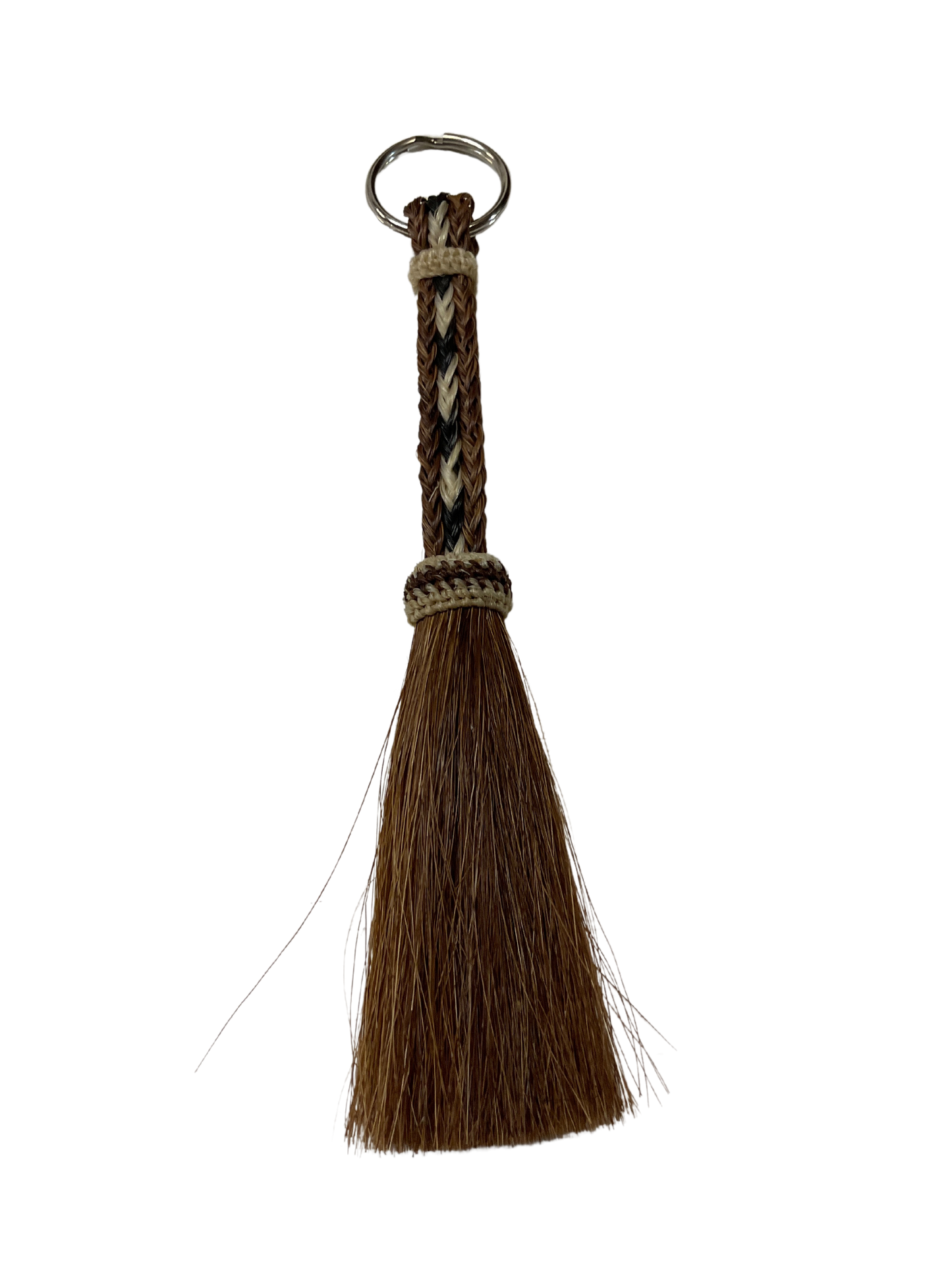 Flat Braided Horsehair Keychain