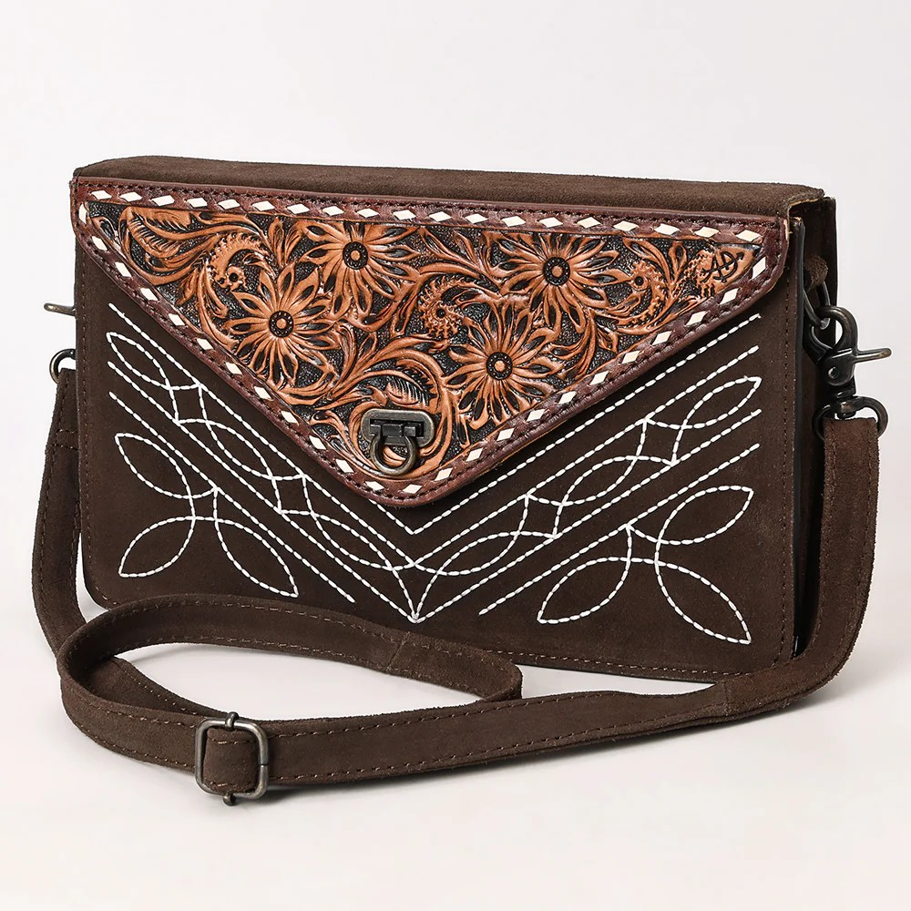 Crossbody Genuine Western Boot Stitch Purse