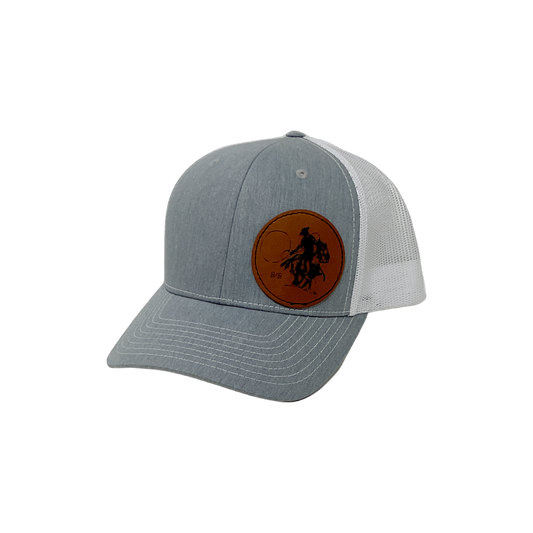 Leather Patch Buckaroo Cap