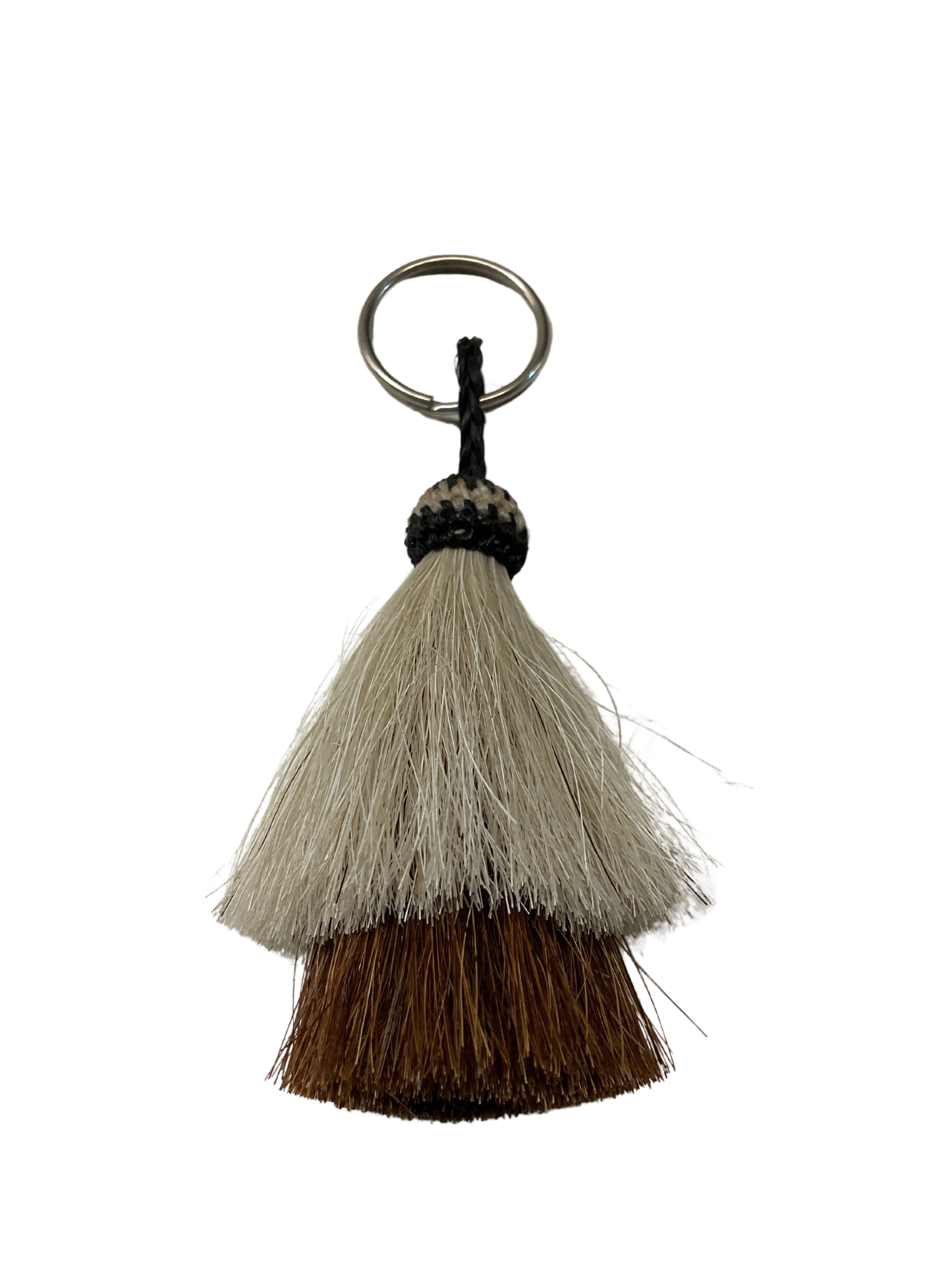 Single Tassel Double Tier Horsehair Keychain