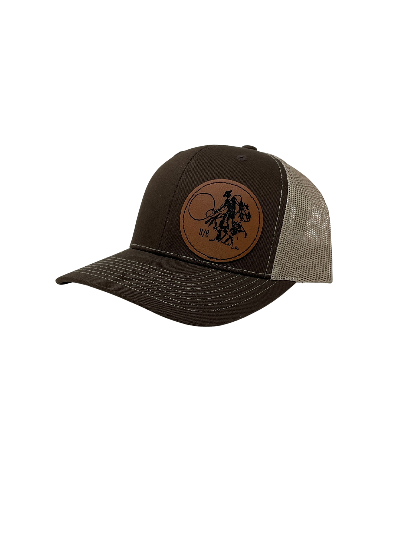 Leather Patch Buckaroo Cap
