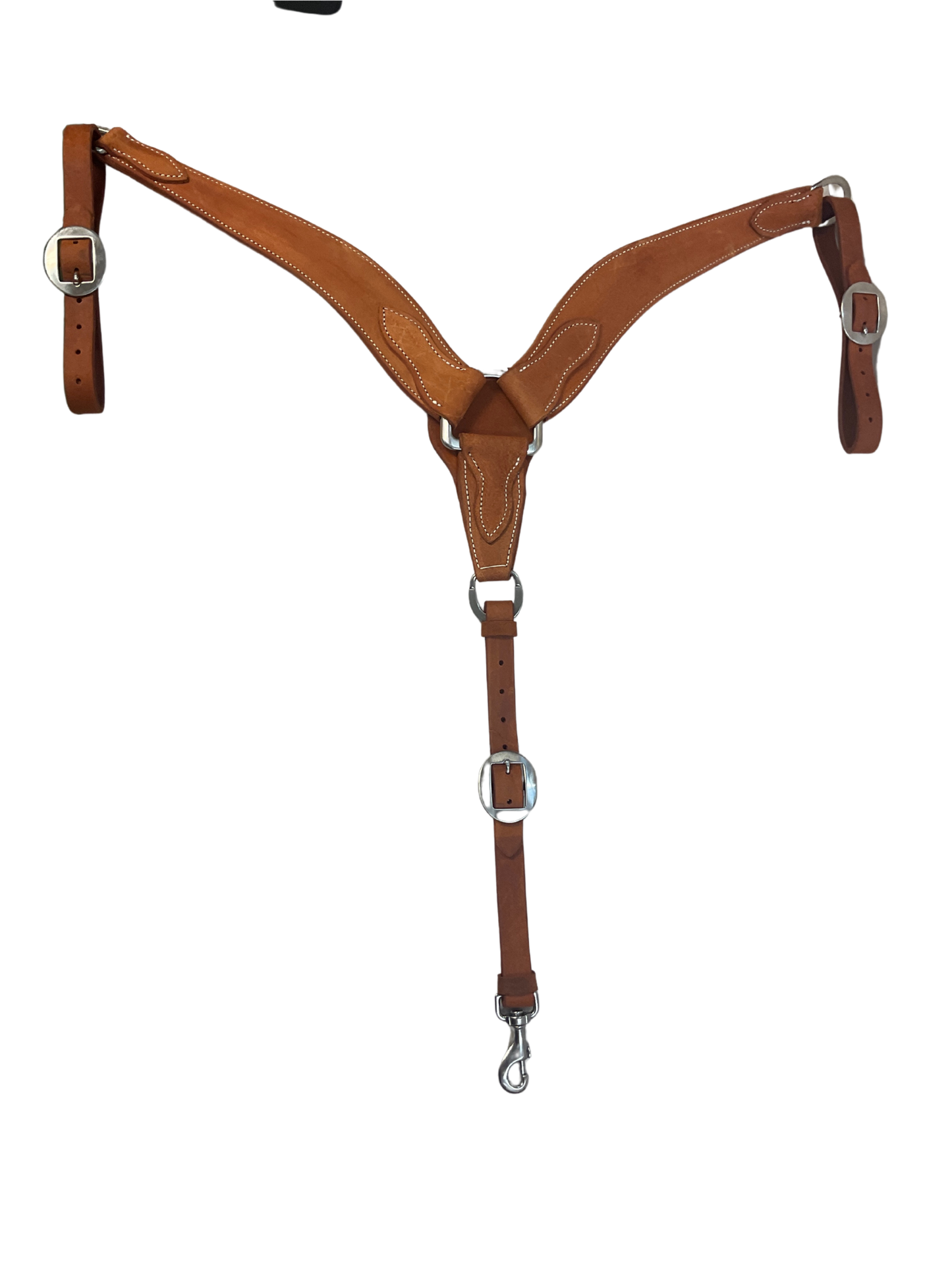Doubled & Stitched Heavy Contoured Rough Out Breast Collar