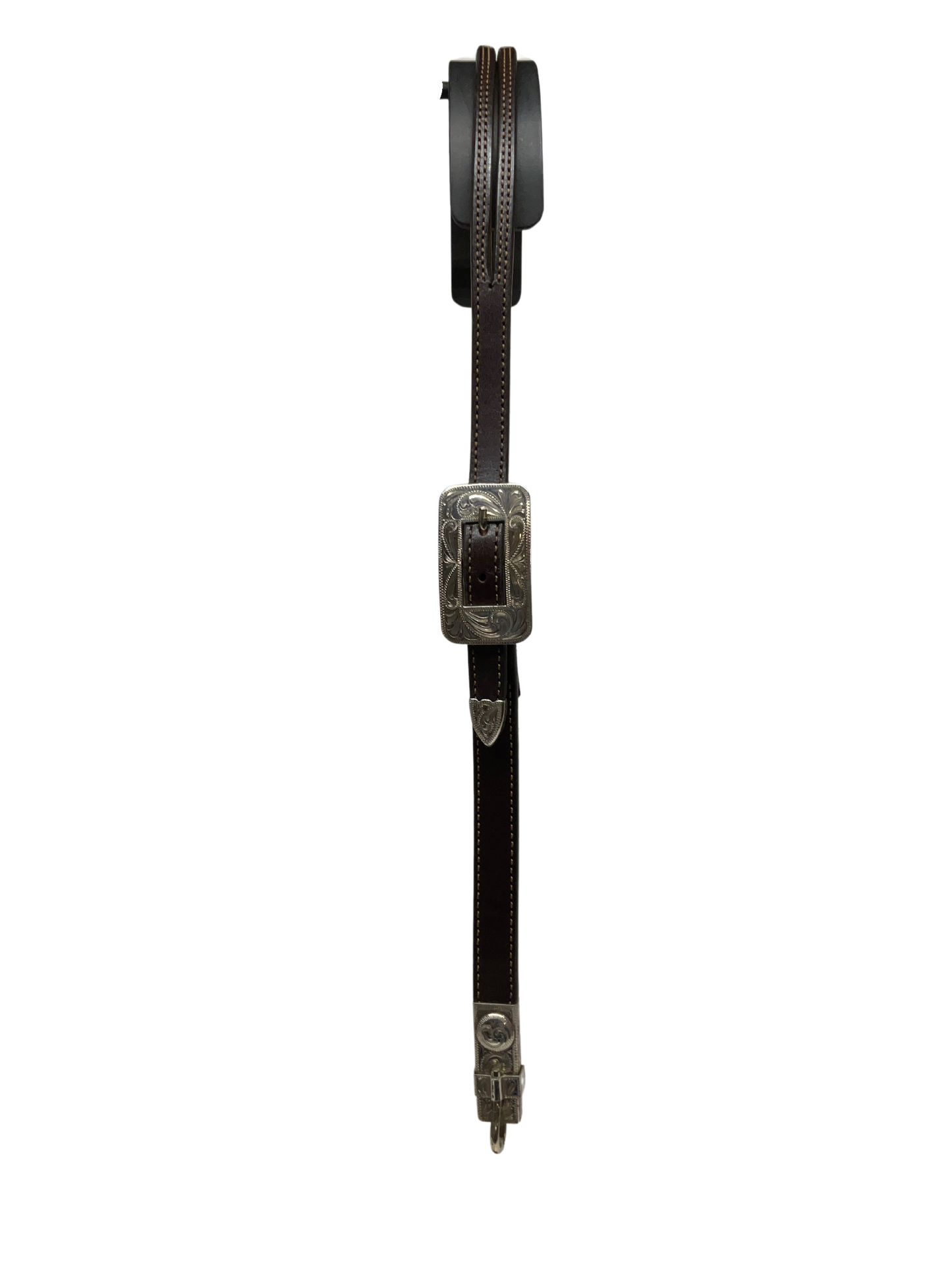 5/8" Split Ear Headstall Hansen Smooth Rectangle Buckle w/bit hangers
