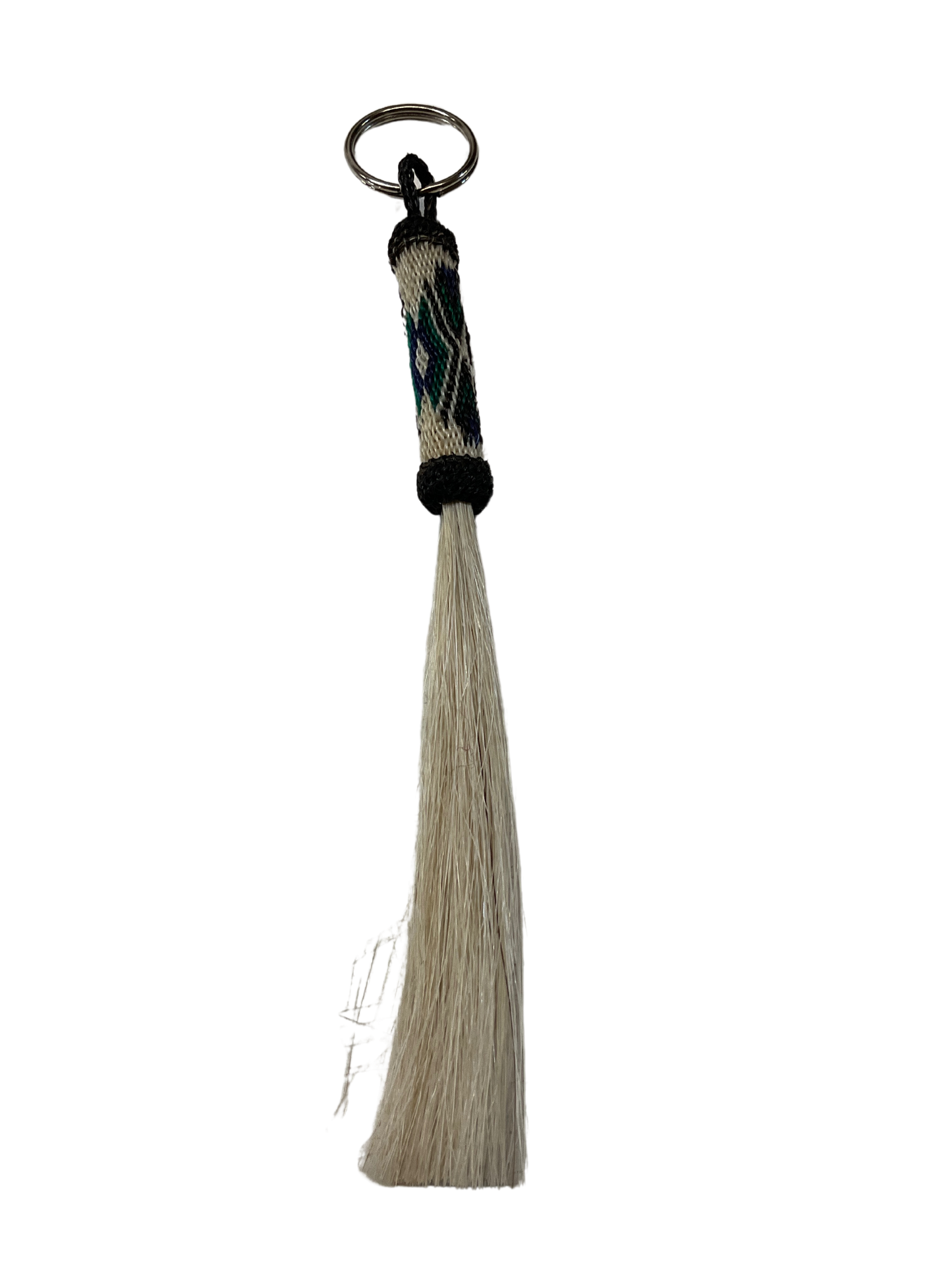 Hitched Horsehair Tube w/Tassel Keychain