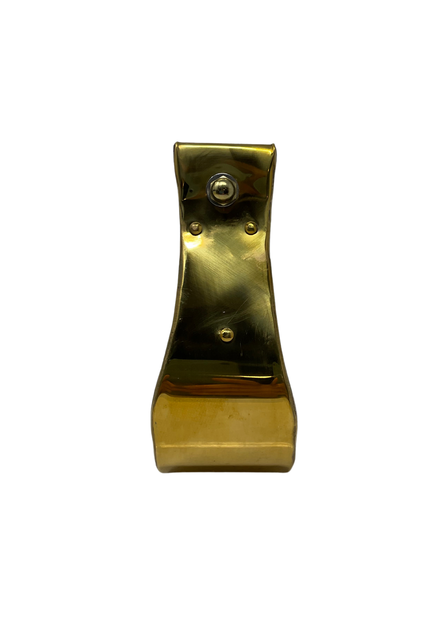 Wood Bell Stirrup w/Brass