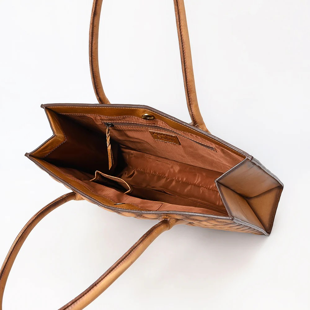 Genuine Quilted Leather Tote/Purse